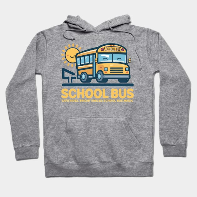 school bus safe rides Hoodie by AOAOCreation